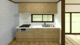 【３Dパース】<br />
１Fキッチン